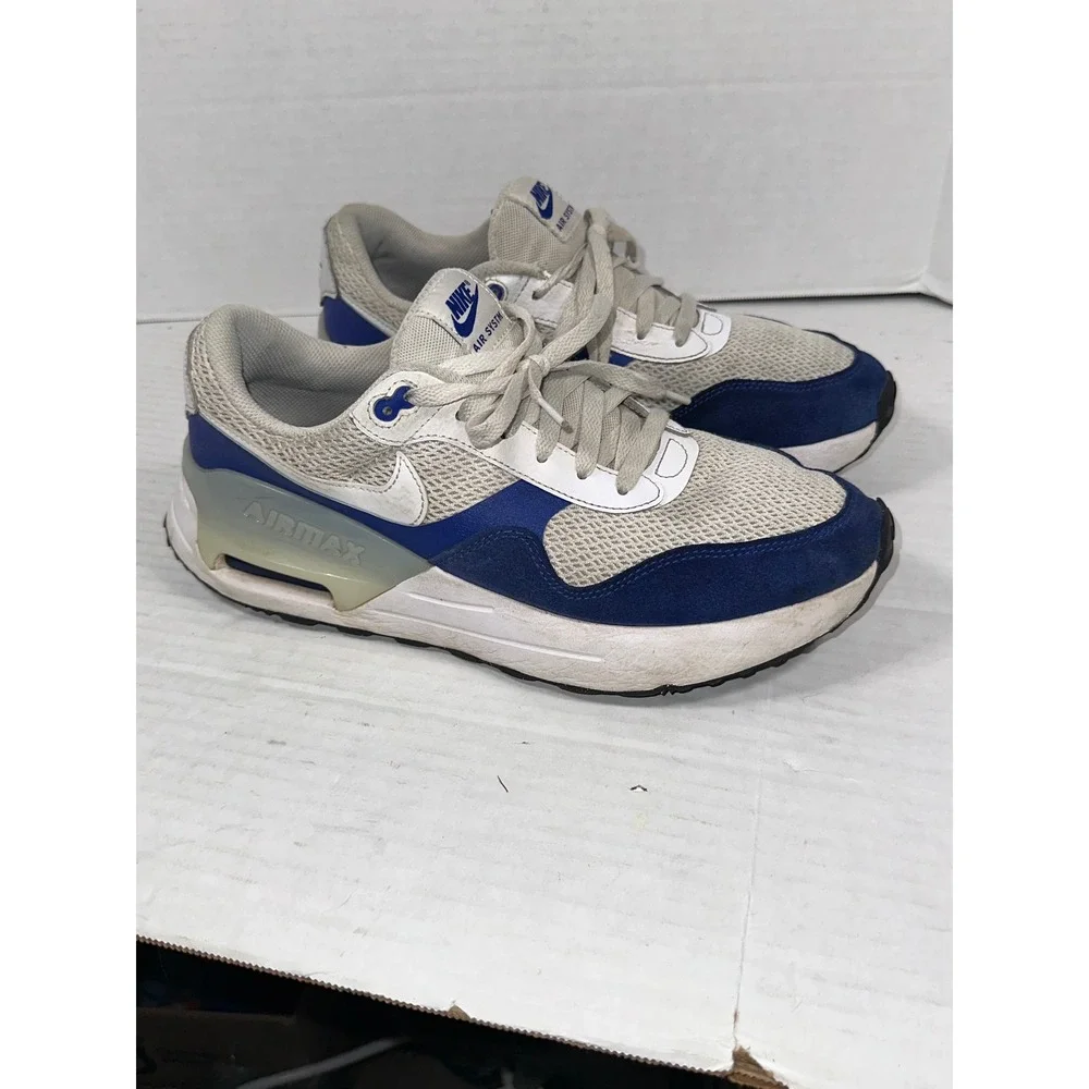 Nike Air Max SYSTM Mens White Blue Grey‎ Running Shoes DM9537-400 Size 10.5